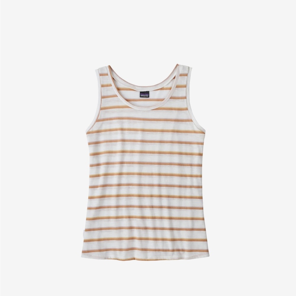 NWT Patagonia Mainstay Tank in Sunset Stripe: Birch White
